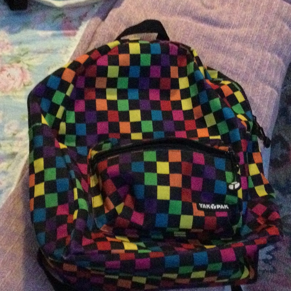 Vanspak Multicolor Checkered Backpack